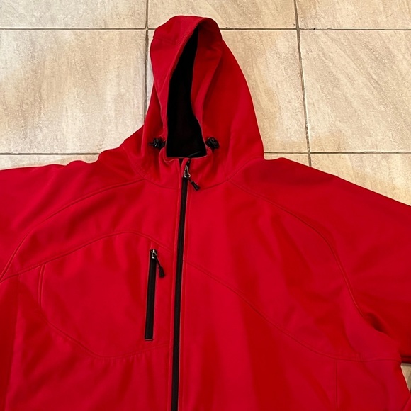 North End Men's Prospect Fleece Soft Shell Hooded Red Jacket/size 3XL - Picture 5 of 14